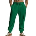 thumbnail image 1 of Cavosen Cargo Pants for Men Stretch Low waist Trousers with Pockets Solid Elastic Waist Bottoms Drawstring Zipper Versatile Clothes, 1 of 9