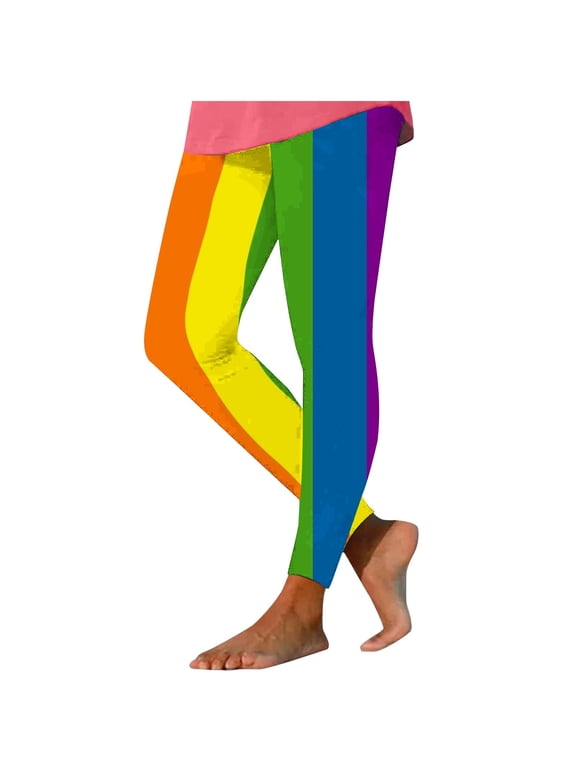 Carnival Cute leggings Stretch Yoga Leggings Stripe Elastic Waist Sweatpants Versatile Pants