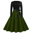 thumbnail image 1 of Cavosen Casual Dresses for Women Crew Neck Bodycon Maxi Evening Gowns Long Sleeve Wedding Guest Elegant Dress, 1 of 2