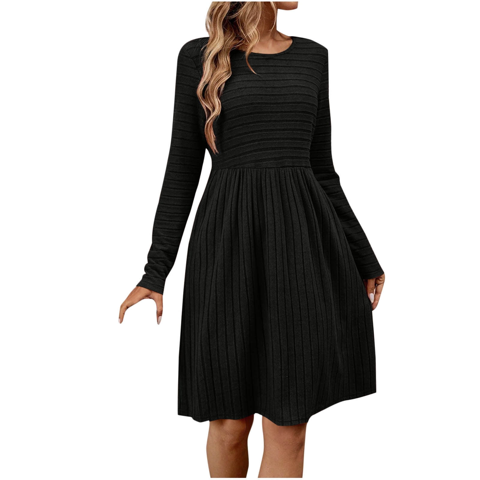 white christmas dresses PRETTYGARDEN Women's Elegant Maxi Dresses Long Sleeve V Neck Flowy Poc main image 1