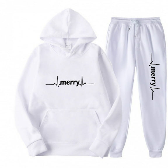 Dreluolixuan Christmas Christmas Loungewear Adult Long Sleeve Hoodie Solid Sweatpants Lightweight Travel Sweatsuit