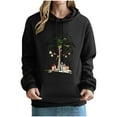 thumbnail image 1 of Cavosen Christmas Workout Tops Long Sleeve Cute Pullover Palm Tree Solid Stretch Blouses Party Shirt Tops, 1 of 4