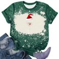 thumbnail image 1 of Cavosen Christmas Workout Tops for Women Short Sleeve Xmas Cute Santa Hat Glass Print Cute Tops Tunic Round Neck Casual Loose Dressy Shirts Trendy Festival Blouse Holiday Tees, 1 of 4