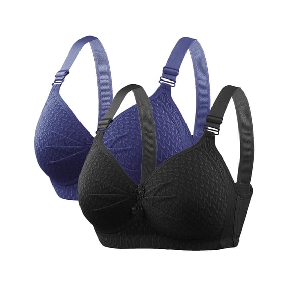 Cavosen Comfortable Bras for Women Plus Size Cotton Wireless Bras Push Up Stretch Front Closure Bralettes Spaghetti Strap Breathable Everyday Underwear