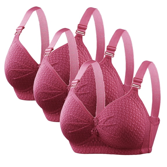 Cavosen Cotton Bras for Women Wirefree Plus Size Wireless Bras Push Up Solid Front Closure Bralettes Spaghetti Strap Breathable Casual Underwear