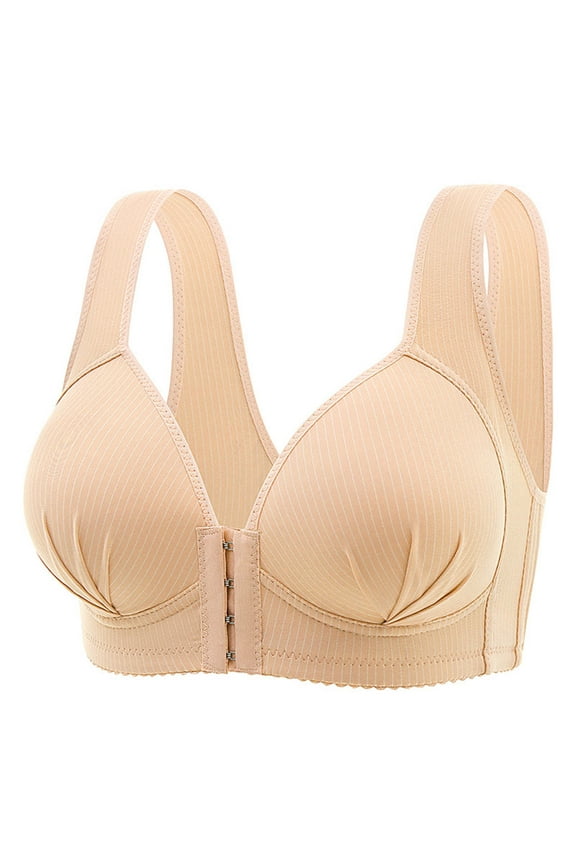 Cotton Bras for Women Wireless Bras Push Up Full Coverage Lightly Padded Stretch Bralettes Wide Straps Soft Tshirt Everyday Underwear