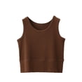 thumbnail image 1 of Cavosen Cropped Workout Tops for Women Delong Crew Neck Sleeveless Top Solid Lightweight Basic Cami Tank Breathable Summer Sport Tops, 1 of 4