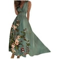 thumbnail image 1 of Cavosen Dress with Sleeveless V Neck Sleeveless Midi Evening Gowns Ball Dress Elegant Wedding Guest Cocktail Party Dress, 1 of 5