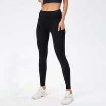 Cavosen Dressy Leggings for Women Black High Waisted Yoga Pants Fitness Running Tight Seamless Solid Skinny Long Pants Workout Athletic Trousers Activewear Jogger Pants L