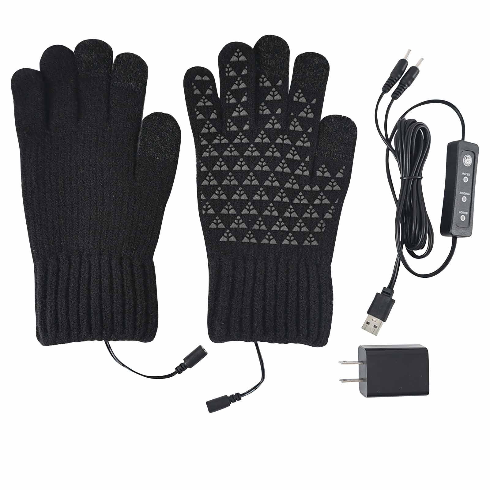 Cavosen Electric USB Heated Gloves for Women Men Thermal Gloves Winter ...