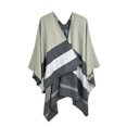 thumbnail image 1 of Cavosen Elegant Shawl Wraps Knit Vintage Cardigan Cape Stripe Soft Open Front Scarves Oversized Winter Everyday Wear, 1 of 2