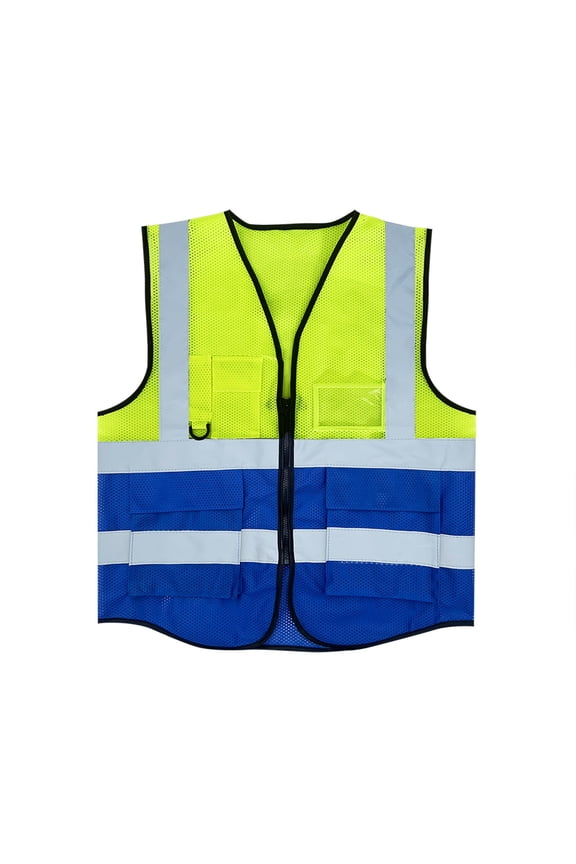 Fall Jacket Men Lightweight Reflective Sleeveless Mesh Cargo Safety Vest Zipper Thermal Packable Coat Workout Soft Travel Tops with Pocket