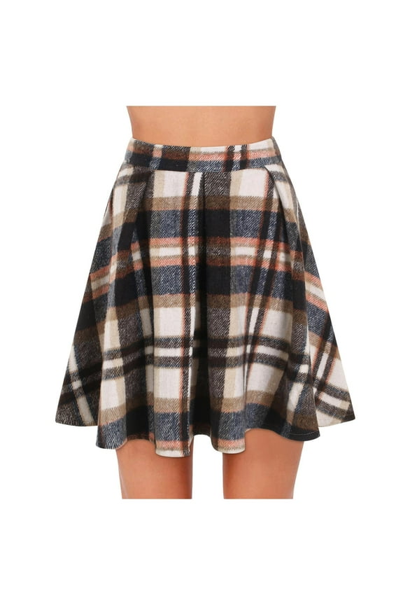 Fall Skirts for Women 2025 Trendy Plaid Mini Skirts A Line Skirts Trendy Date Night Cocktail Party Skirt