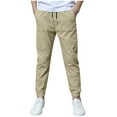 thumbnail image 1 of Cavosen Fleece Lined Sweatpants for Kids Fleece Full Length Elastic Waist Elastic Ankle Jogger Pants Causual Pants, 1 of 9