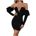 thumbnail image 1 of Cavosen Formal Dresses for Women V Neck Sleeveless Off the Shoulder Evening Gowns Cap Sleeve Bodycon Cocktail Elegant Dress, 1 of 9