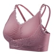 thumbnail image 1 of Cavosen Full Coverage Bras Lace Wireless Supportive Bras Push Up Solid Stretch Bralettes Spaghetti Strap Breathable Every day Underwear, 1 of 4