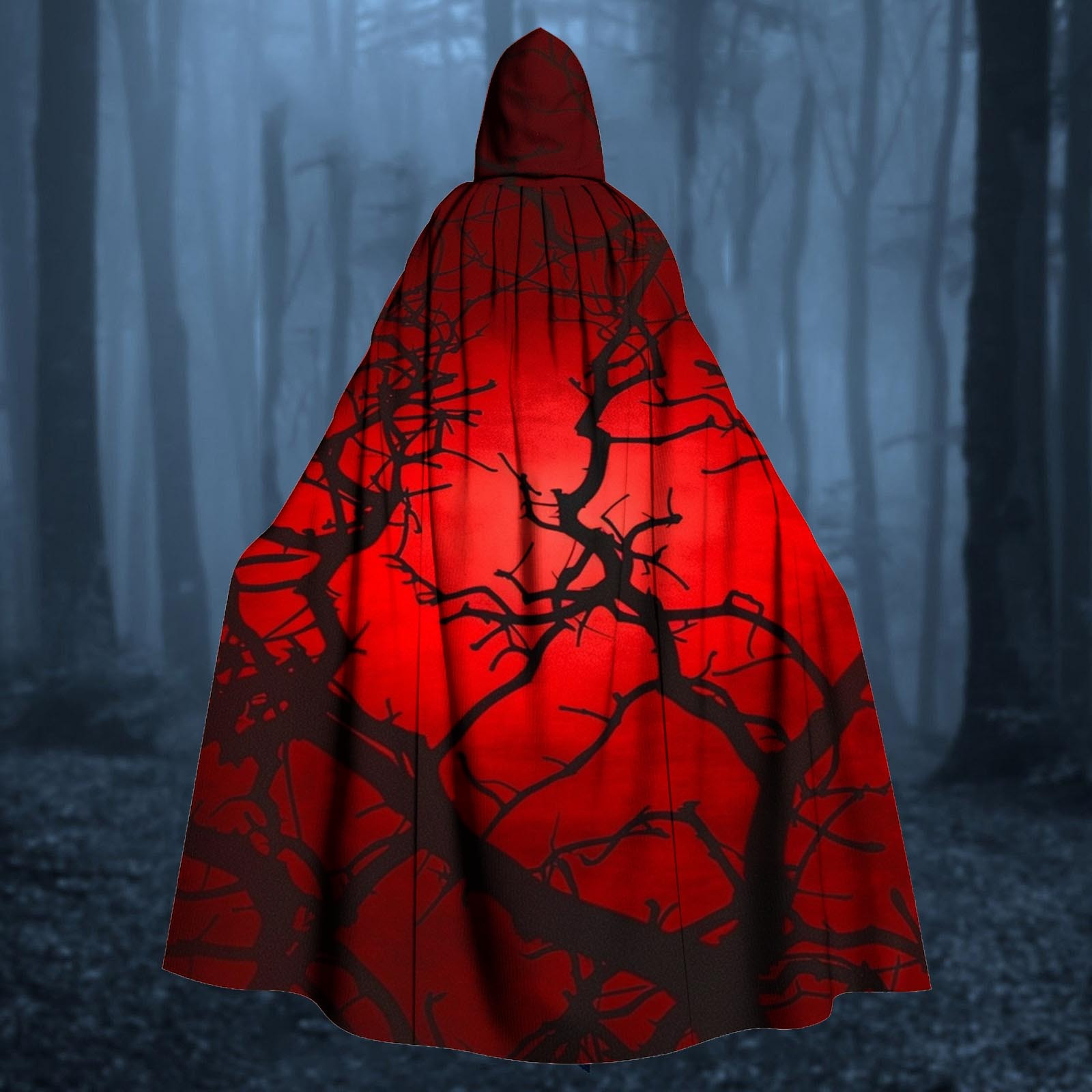 Cavosen Halloween Cloak Hooded Capes for Men Women Unisex with Hood