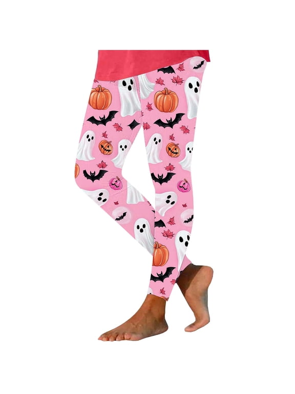 Halloween Womens Pants Casual Pumpkin Elastic Waist Sweatpants Workout Pants