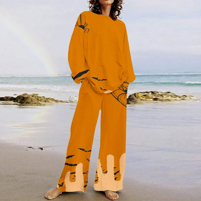 Cavosen Halloween Womens Two Piece Outfits Pants Long Sleeve