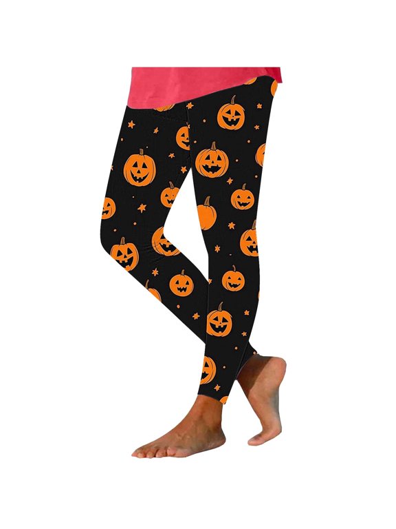 Halloween Womens Work Pants Pumpkin Elastic Waist Sweatpants Fall Pants