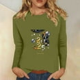 Cavosen Happy New Year Women's Long Sleeve Tops and Blouses Holiday