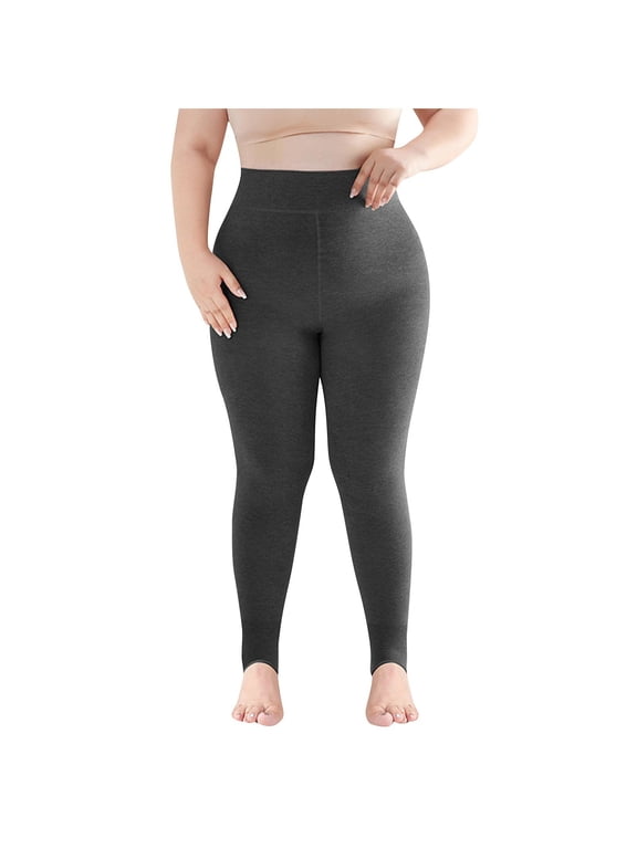 High Waisted Butt Lifting Leggings Cotton Fleece Seamless Full Length Pants Solid Tight Yoga Pants Buttery Soft Stretch Comfortable Pants