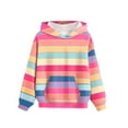 thumbnail image 1 of Cavosen Hooded Sweatshirt Toddler Girls Boys Children Big Kids Long Sleeve Pullover Sweatshirts Tie Dye Striped Hoodies Trendy Sweatshirts Tops with Pocket Lightweight Pink 4T, 1 of 2