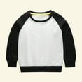 thumbnail image 1 of Cavosen Kids Sweatshirts for Girls Boys Baby Infant Toddler Raglan Long Sleeve Round Neck Pullover Sweatshirts Color Block Stylish Sweatshirts Tops Warm Soft Clothes Black 4T, 1 of 4