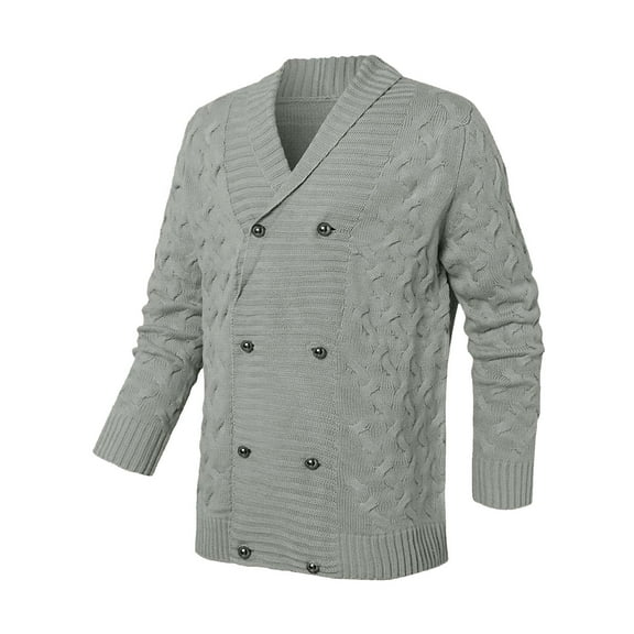 Cavosen Knit Sweater for Men Lightweight Button Down Coat with Pockets Solid Color Casual Versatile Fall Clothes
