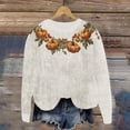 thumbnail image 1 of Cavosen Knit Sweatshirts for Ladies Floral Print Sweatshirts Long Sleeve Crew Neck Hollowed Out Pullover Sweatshirt Coats Lightweight Vacation Tops Fashion Loose Winter Clothes, 1 of 5