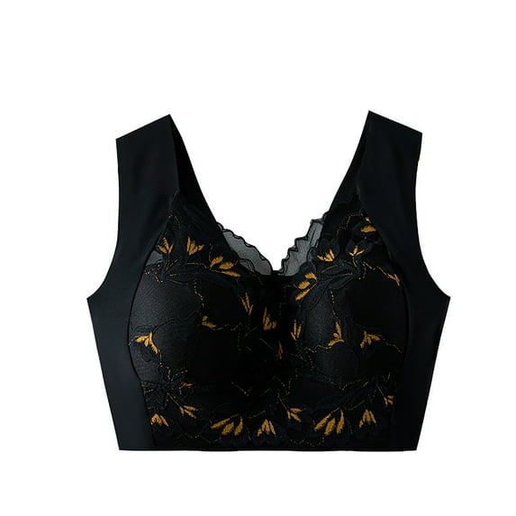 Cavosen Lace Bras for Women Wireless Bras Push Up Full Coverage Stretch Bralettes Wide Straps Breathable Comfortable Underwear