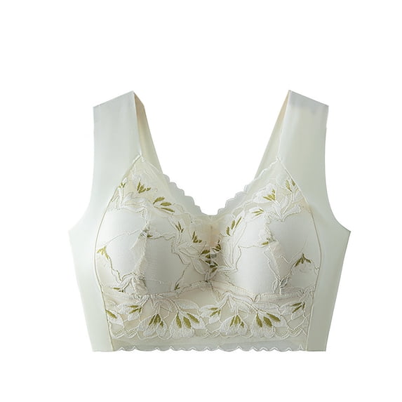 Cavosen Lace Bras for Women Wireless Bras Push Up Full Coverage Stretch Bralettes Wide Straps Breathable Comfortable Underwear