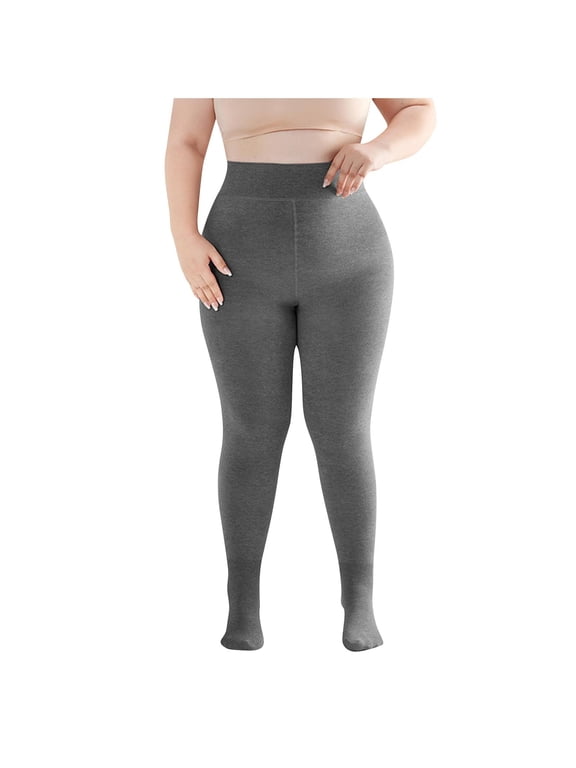 Leggings High Waisted Cotton Fleece Seamless Full Length Pants Solid Butt Lifting Tight Yoga Pants Buttery Soft Stretch Workout Pants