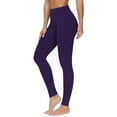 thumbnail image 1 of Cavosen Leggings for Women Full Length Purple Elastic Waisted Butt Lifting Long Pants Fitness Exercise Running Tight Seamless Solid Yoga Pants Athletic Workout Trousers 2XL, 1 of 4