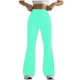 thumbnail image 1 of Cavosen Leggings for Women Yoga Pants Green Elastic Waisted Flared Yoga Pants Fitness Tight Seamless Bootcut Solid Skinny Long Pants Athletic Workout Trousers Activewear 2XL, 1 of 4