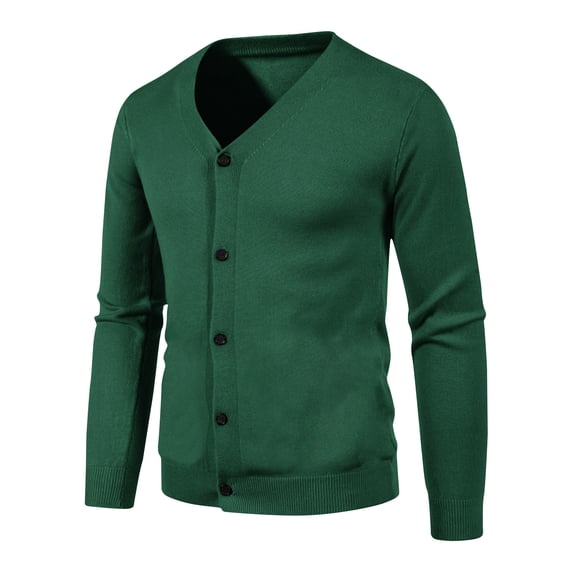 Cavosen Lightweight Sweater for Men Button Down Coat with Pockets with Pockets Solid Color Casual Trendy Fall Clothes