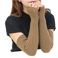thumbnail image 1 of Cavosen Long Cuff for Women Thermal Half Finger Windproof Gauntlets Comfortable Elastic Cuff Mittens, 1 of 3