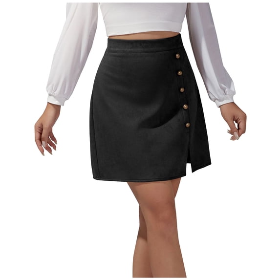 Cavosen Long Skirts for Women Fall BodyconMini Skirts Split Solid Short Skirts Trendy Date Night Office Skirt