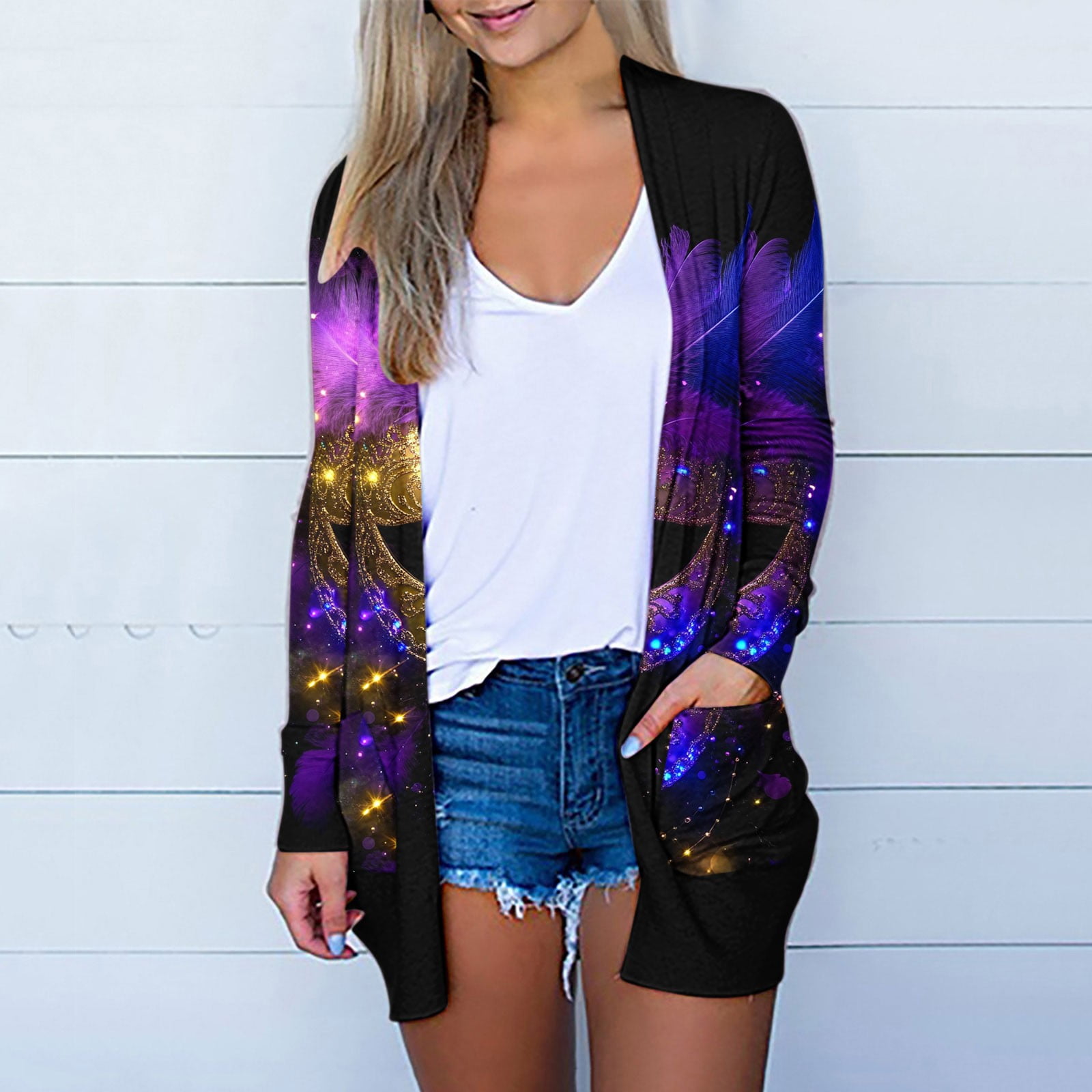 mardi gras cardigan