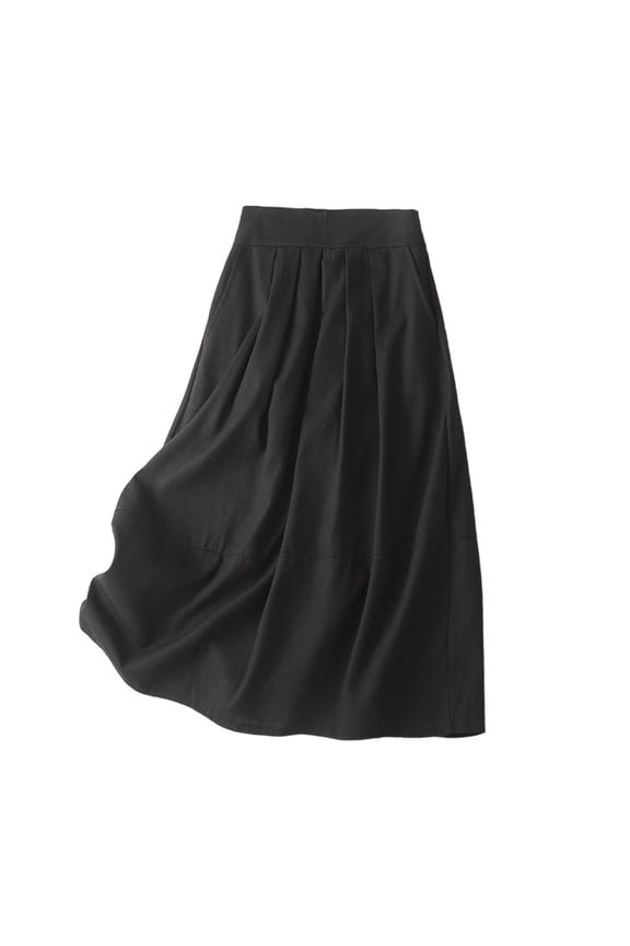 Maxi Skirts for Women Cotton Midi Skirts A Line Solid Short Skirts Trendy Date Night Club Skirt