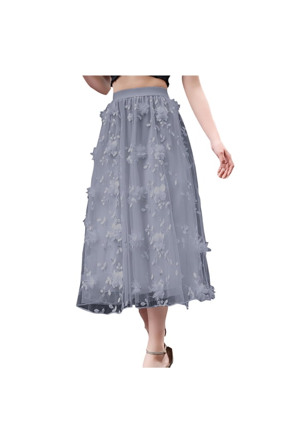 Maxi Skirts for Women Midi Skirts A Line Solid Short Skirts Trendy Date Night Cocktail Party Skirt