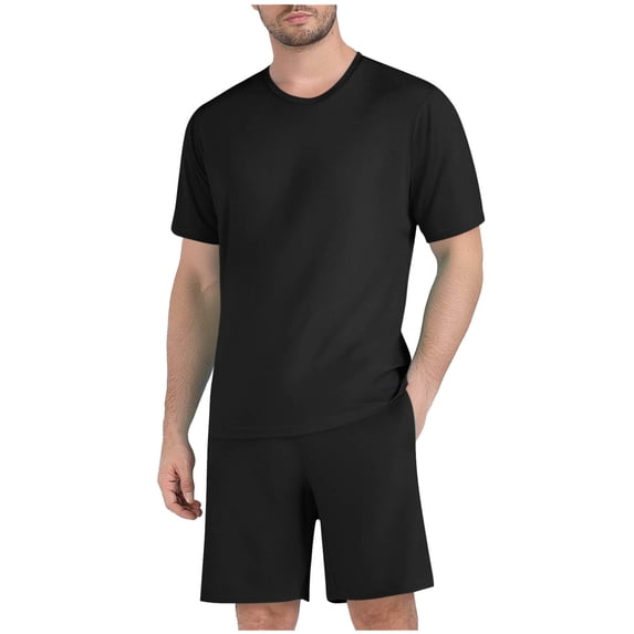 Cavosen Men Suits Sets 2PC Mesh Big and Tall Drawstring Short Sleeve Crewneck Shirt Shorts Solid Beach Tracksuit with Pockets