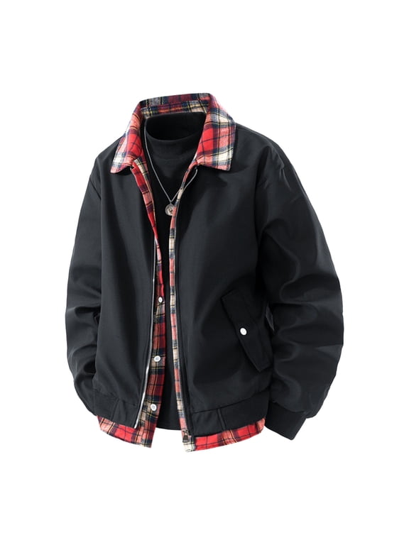 Men's Cargo Jacket Long Sleeve Lightweight Lapel Coat Warm Outdoor Streetwear Casual Versatile Tops