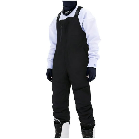 Cavosen Men's Insulated Waterproof Ski Overalls Winter Insulated Softshell Solid Outdoor Snowboarding Pants