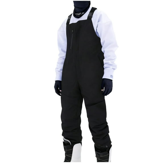 Cavosen Men's Insulated Waterproof Ski Overalls Winter Insulated Softshell Solid Outdoor Snowboarding Pants