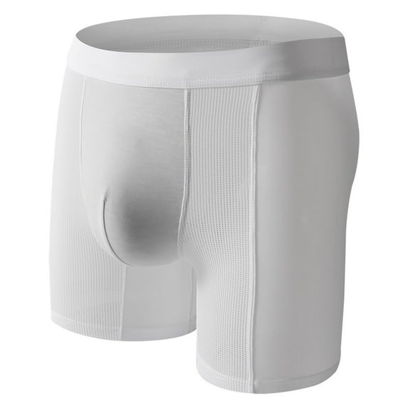 Cavosen Men's Mesh Underwear Breathable Seamless Mid Length Trunks Athletic Soft Comfortable Briefs 1Pack