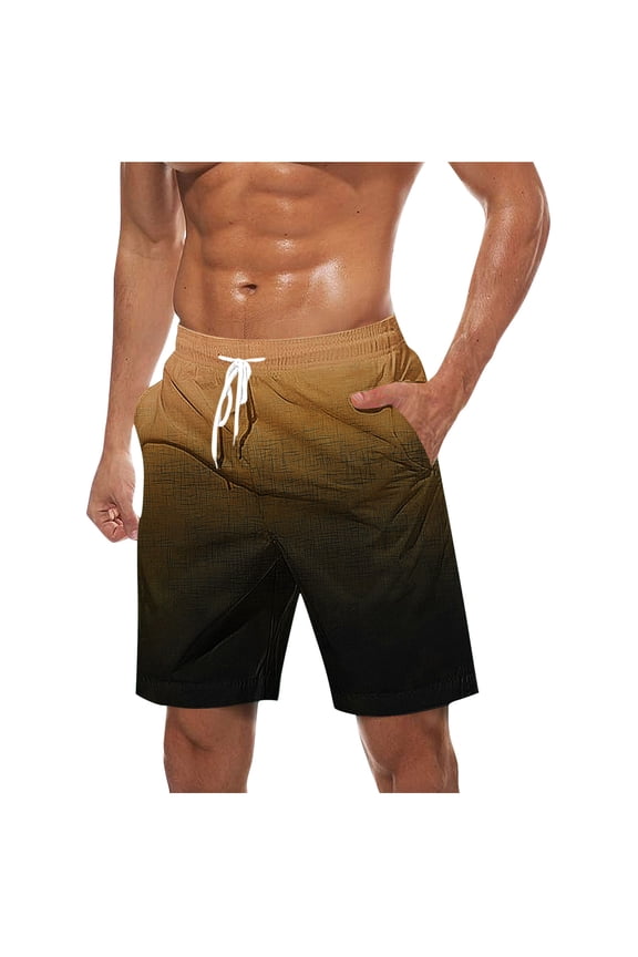Mens Big and Tall Shorts Funny Hawaiian Comfortable Swim Trunks with Pocket Drawstring Board Shorts Surfing Holiday Bathing Suits