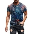 thumbnail image 1 of Cavosen Mens Graphic T Shirts Short Sleeve Crew Neck Dressy Patriotic Tee 250 Years Red White and Blue Shirt Summer Basic Tops, 1 of 5