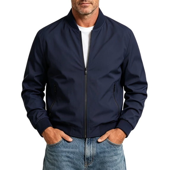 Cavosen Mens Jackets Long Sleeve Zipper Loose Cropped Jacket Soft Solid Casual Lightweight Fall Outfits