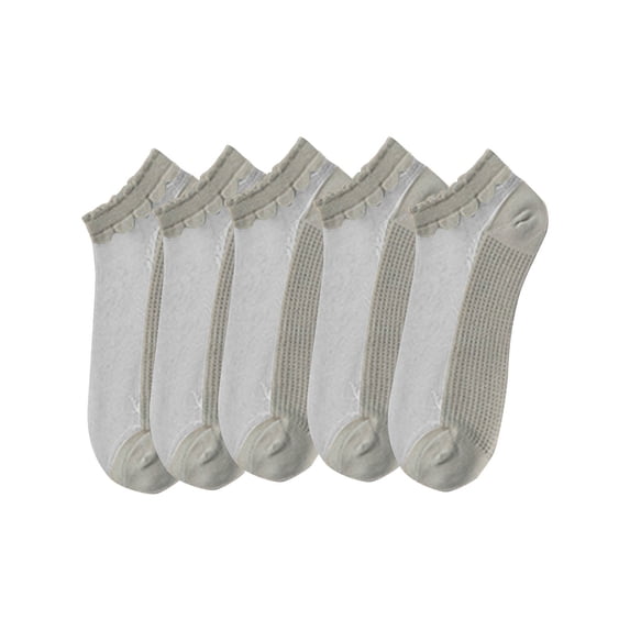 Cavosen Mens Non Slip Socks Stretch Cotton Plu Size No Show Low Cut Socks Cushioned Breathable Solid Socks 1Pair